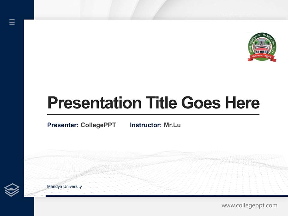 Mandya University Thesis Proposal/Graduation Defense PPT Template4:3 ratio PPT effect preview image5