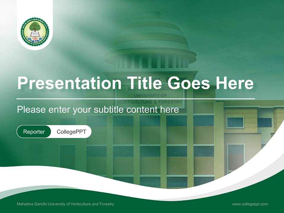 Mahatma Gandhi University of Horticulture and Forestry Lecture Sharing and Networking Event PPT Template4:3 ratio PPT effect preview image4