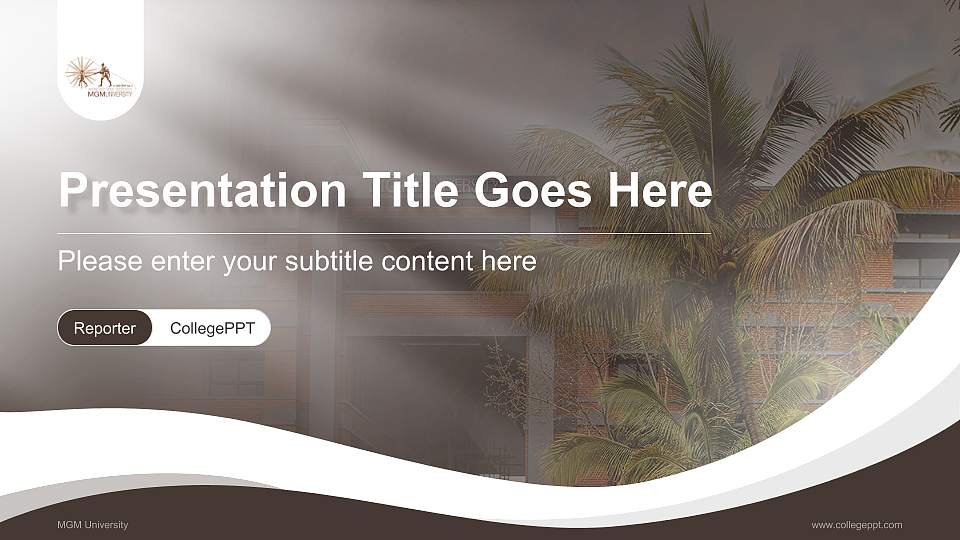 MGM University Lecture Sharing and Networking Event PPT Template16:9 ratio PPT effect preview image