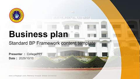 Maharaj Vinayak Global University Competition/Entrepreneurship Contest PPT Template