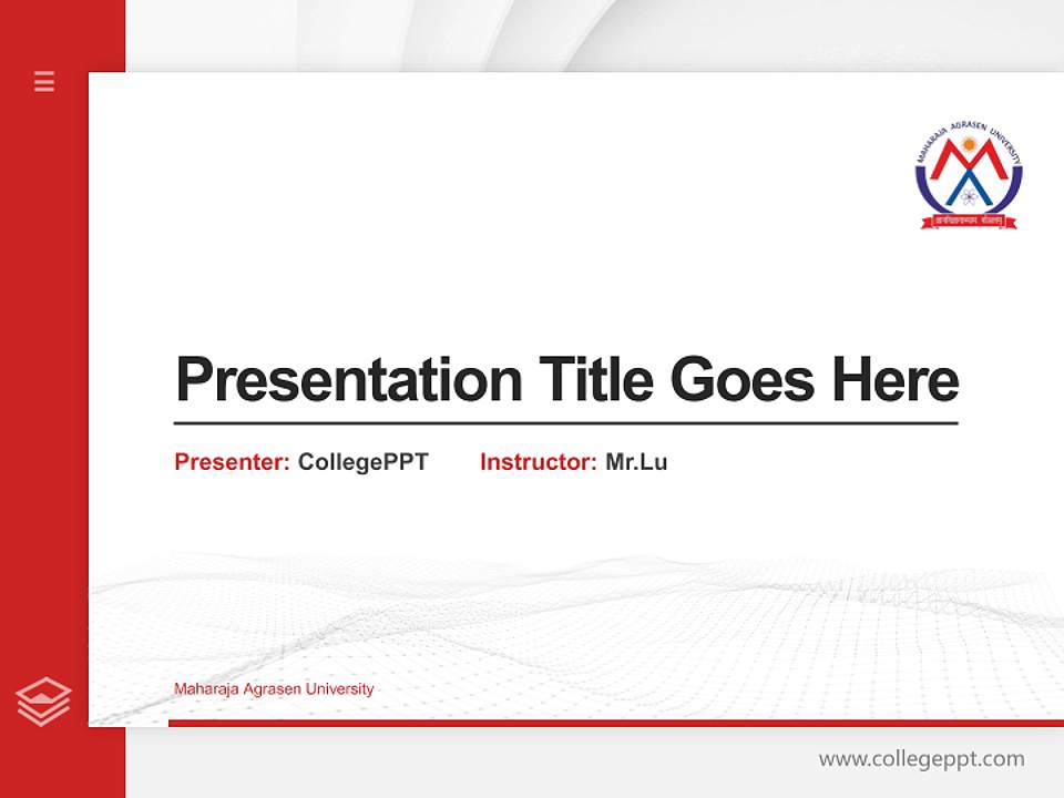 Maharaja Agrasen University Thesis Proposal/Graduation Defense PPT Template4:3 ratio PPT effect preview image5