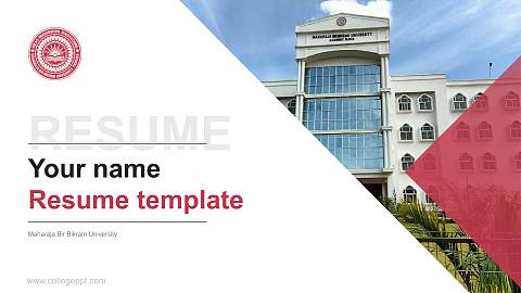 Maharaja Bir Bikram University Resume PPT Template