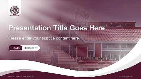 Mahatma Gandhi University, Kottayam Lecture Sharing and Networking Event PPT Template