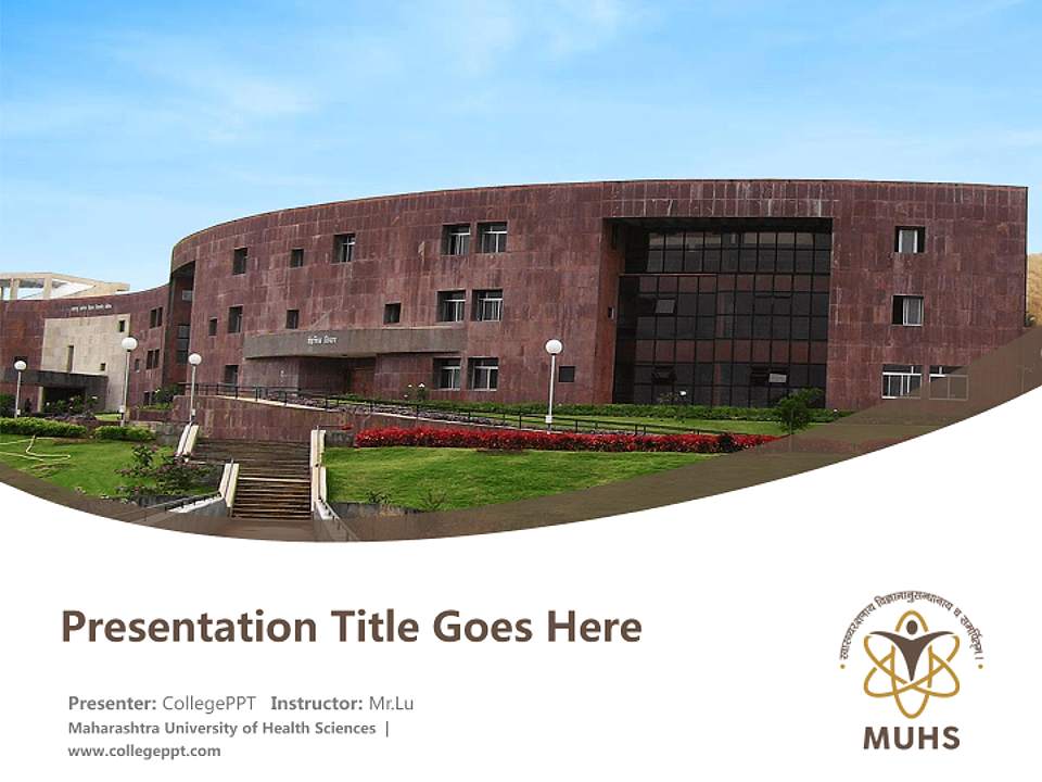 Maharashtra University of Health Sciences Course/Courseware Creation PPT Template4:3 ratio PPT effect preview image5