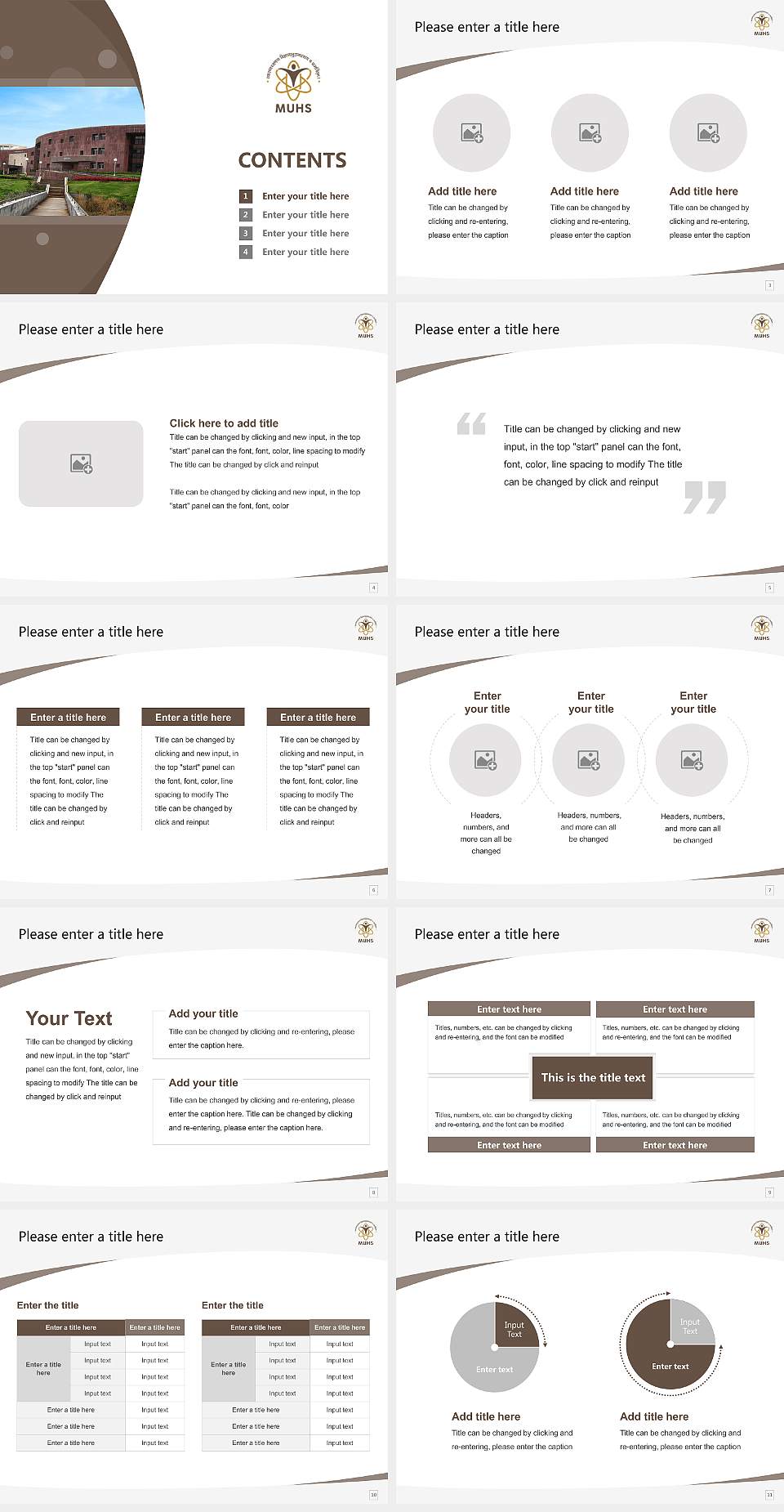 Maharashtra University of Health Sciences Course/Courseware Creation PPT Template4:3 ratio PPT effect preview image2