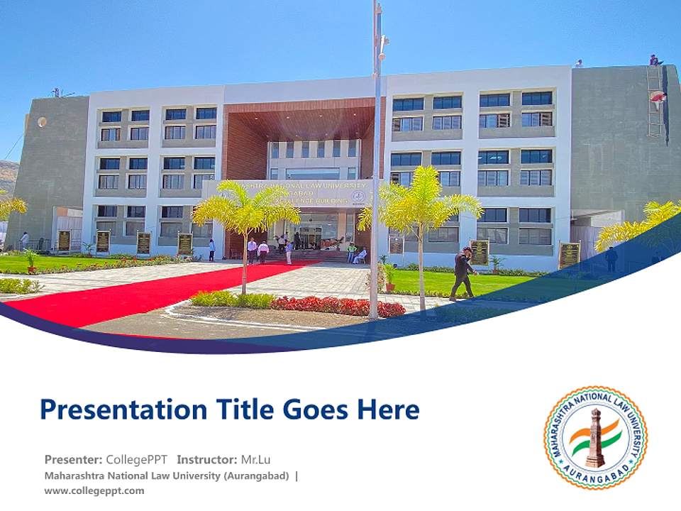Maharashtra National Law University (Aurangabad) Course/Courseware Creation PPT Template4:3 ratio PPT effect preview image5