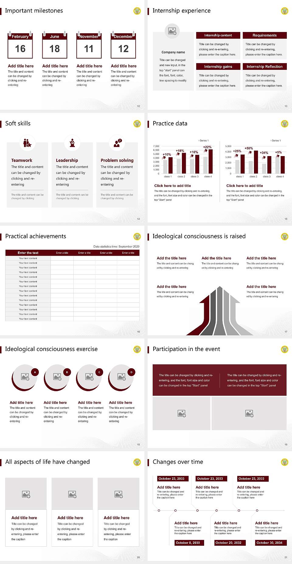 Maharishi University of Information Technology National Scholarship Defense PPT Template4:3 ratio PPT effect preview image3