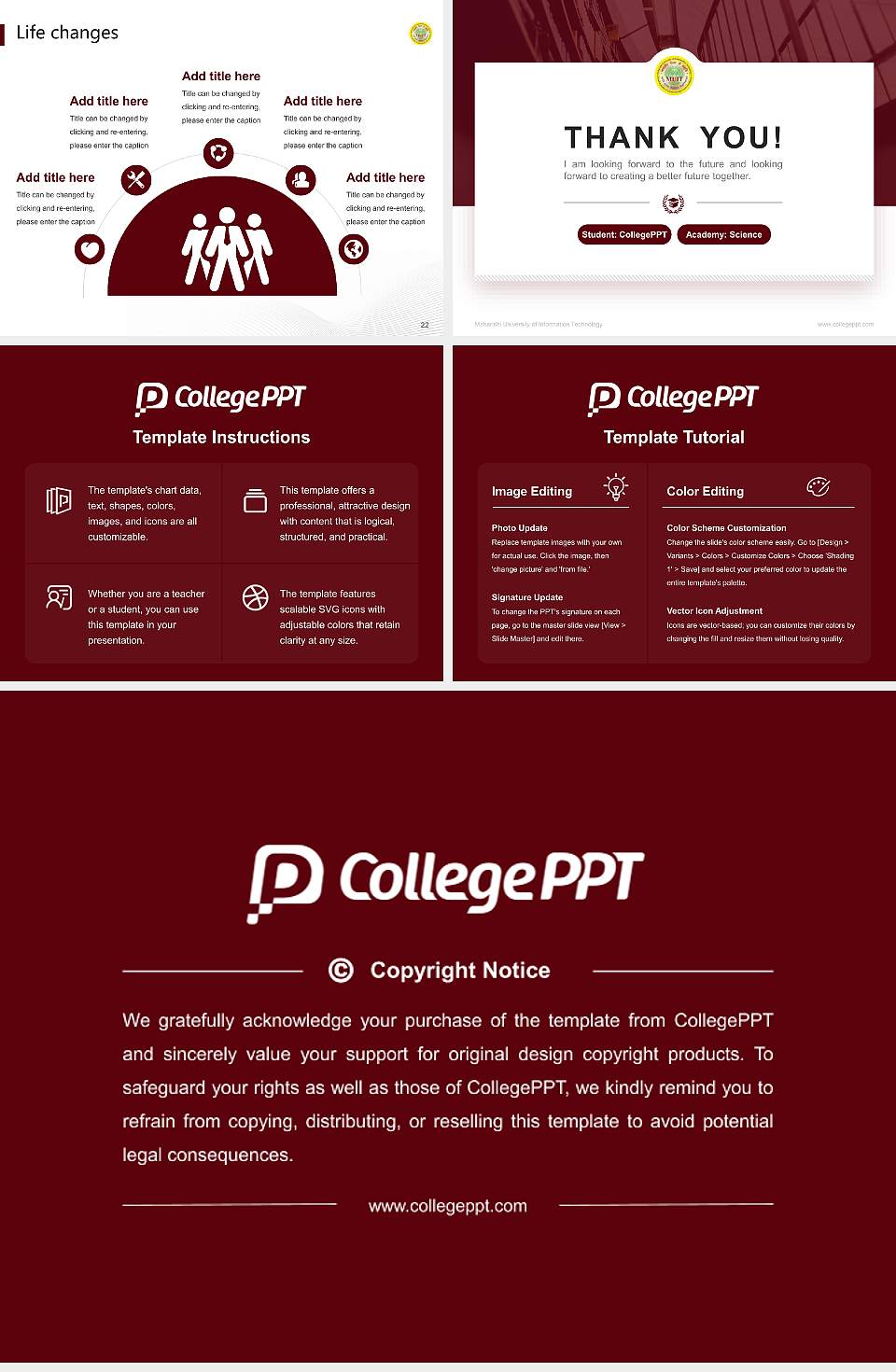 Maharishi University of Information Technology National Scholarship Defense PPT Template4:3 ratio PPT effect preview image4