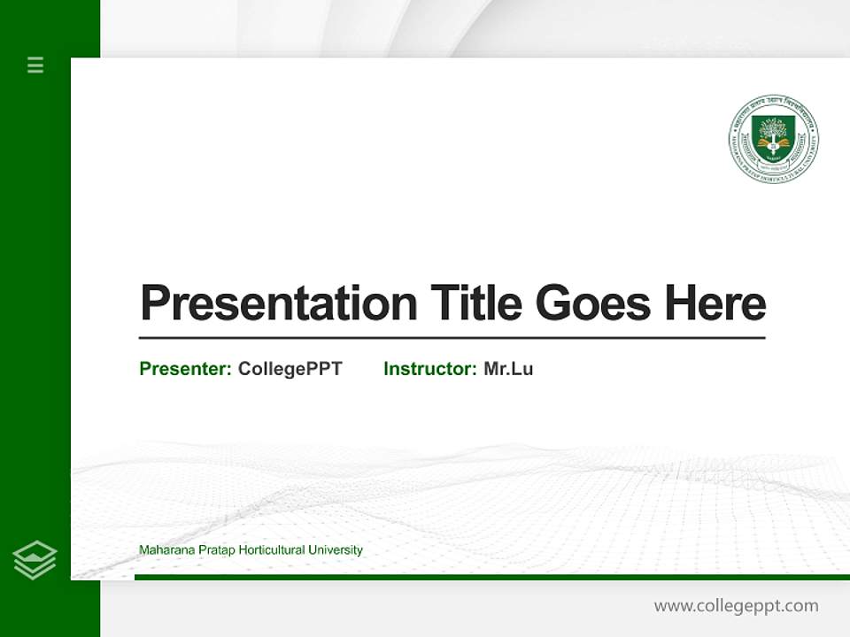 Maharana Pratap Horticultural University Thesis Proposal/Graduation Defense PPT Template4:3 ratio PPT effect preview image5
