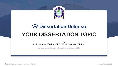 Maharaja Agrasen Himalayan Garhwal University Graduation Thesis Defense PPT Template