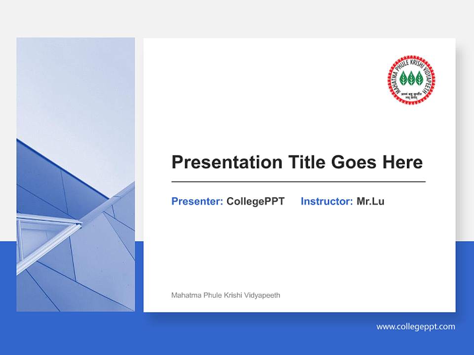 Mahatma Phule Krishi Vidyapeeth General PPT Template4:3 ratio PPT effect preview image6