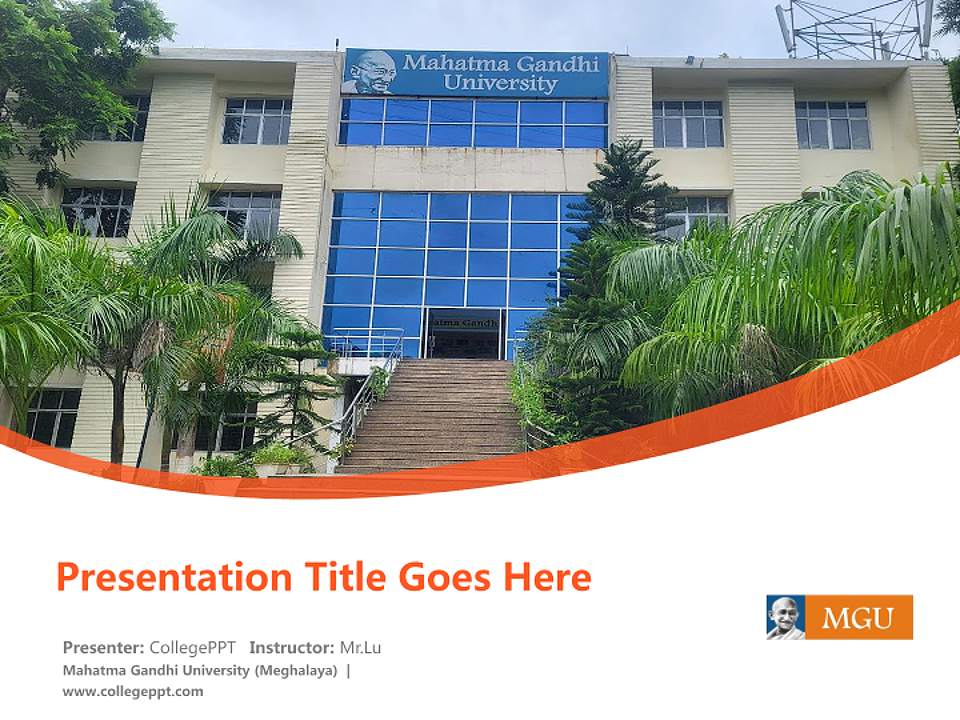 Mahatma Gandhi University (Meghalaya) Course/Courseware Creation PPT Template4:3 ratio PPT effect preview image5