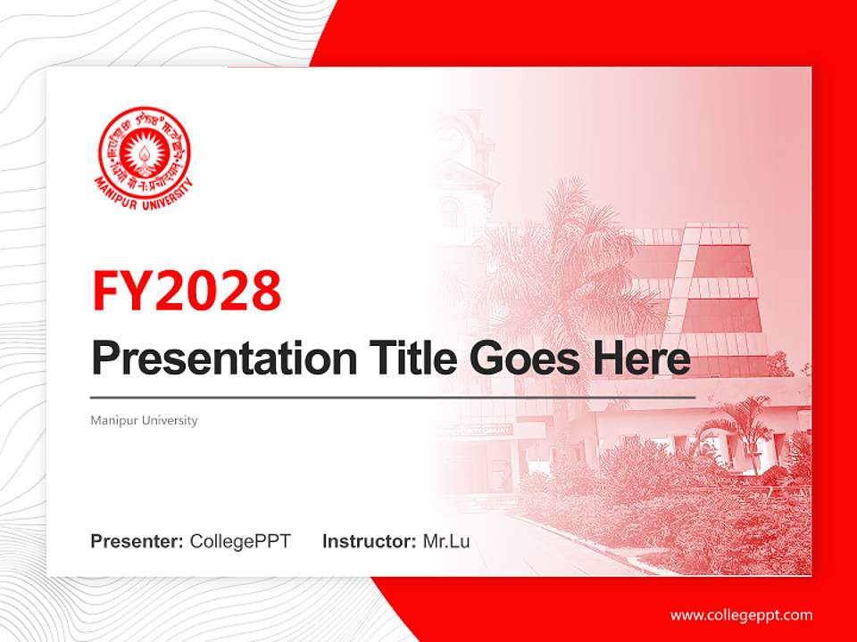 Manipur University Academic Presentation/Research Findings Report PPT Template4:3 ratio PPT effect preview image5