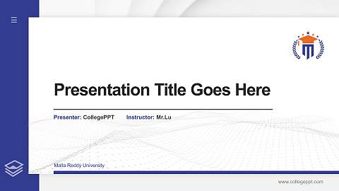 Malla Reddy University Thesis Proposal/Graduation Defense PPT Template