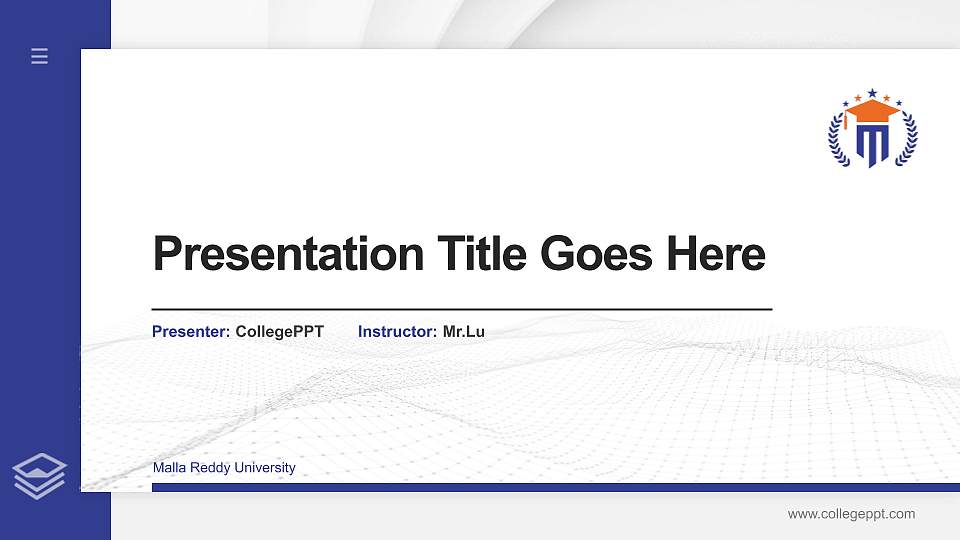 Malla Reddy University Thesis Proposal/Graduation Defense PPT Template16:9 ratio PPT effect preview image