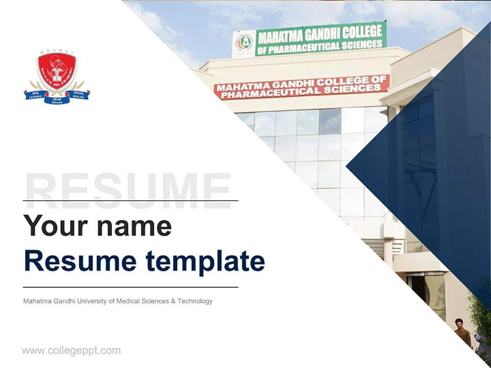 Mahatma Gandhi University of Medical Sciences & Technology Resume PPT Template4:3 ratio PPT effect preview image5