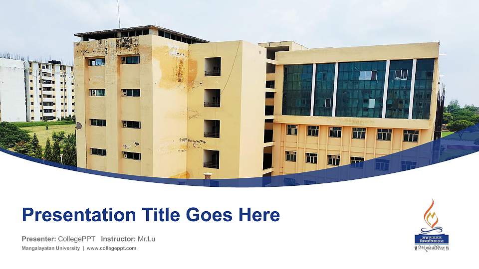 Mangalayatan University Course/Courseware Creation PPT Template16:9 ratio PPT effect preview image