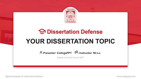 Magadh University Graduation Thesis Defense PPT Template