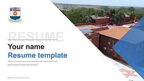 Manonmaniam Sundaranar University Resume PPT Template