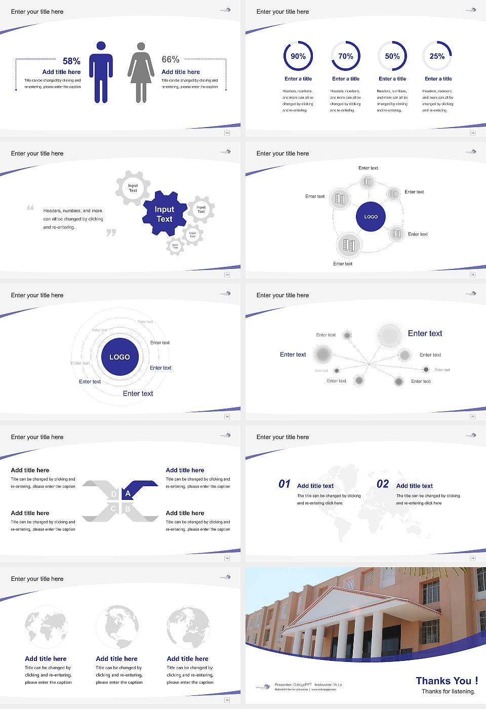 Maharishi Arvind University Course/Courseware Creation PPT Template16:9 ratio PPT effect preview image4