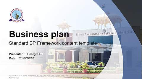 Maharana Pratap University of Agriculture and Technology Competition/Entrepreneurship Contest PPT Template