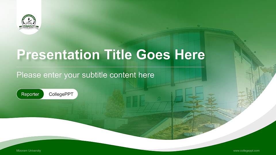 Mizoram University Lecture Sharing and Networking Event PPT Template16:9 ratio PPT effect preview image