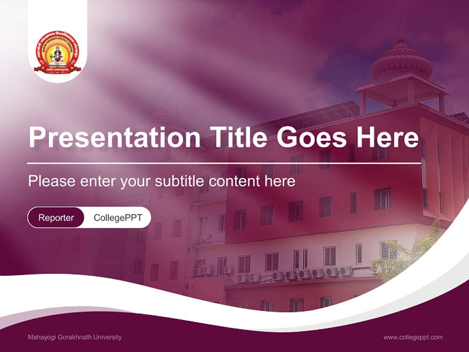 Mahayogi Gorakhnath University Lecture Sharing and Networking Event PPT Template4:3 ratio PPT effect preview image4