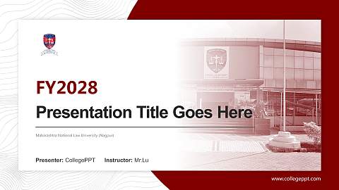 Maharashtra National Law University (Nagpur) Academic Presentation/Research Findings Report PPT Template