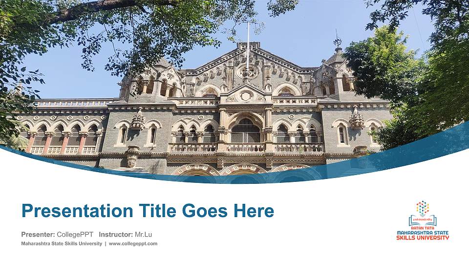 Maharashtra State Skills University Course/Courseware Creation PPT Template16:9 ratio PPT effect preview image