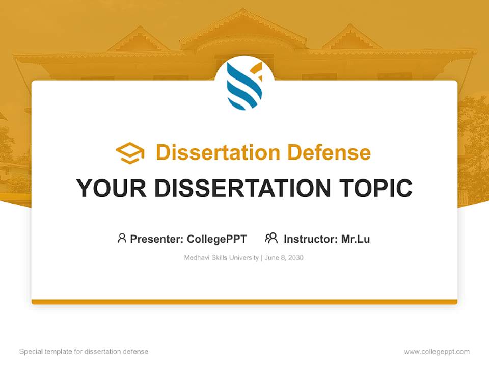 Medhavi Skills University Graduation Thesis Defense PPT Template4:3 ratio PPT effect preview image7