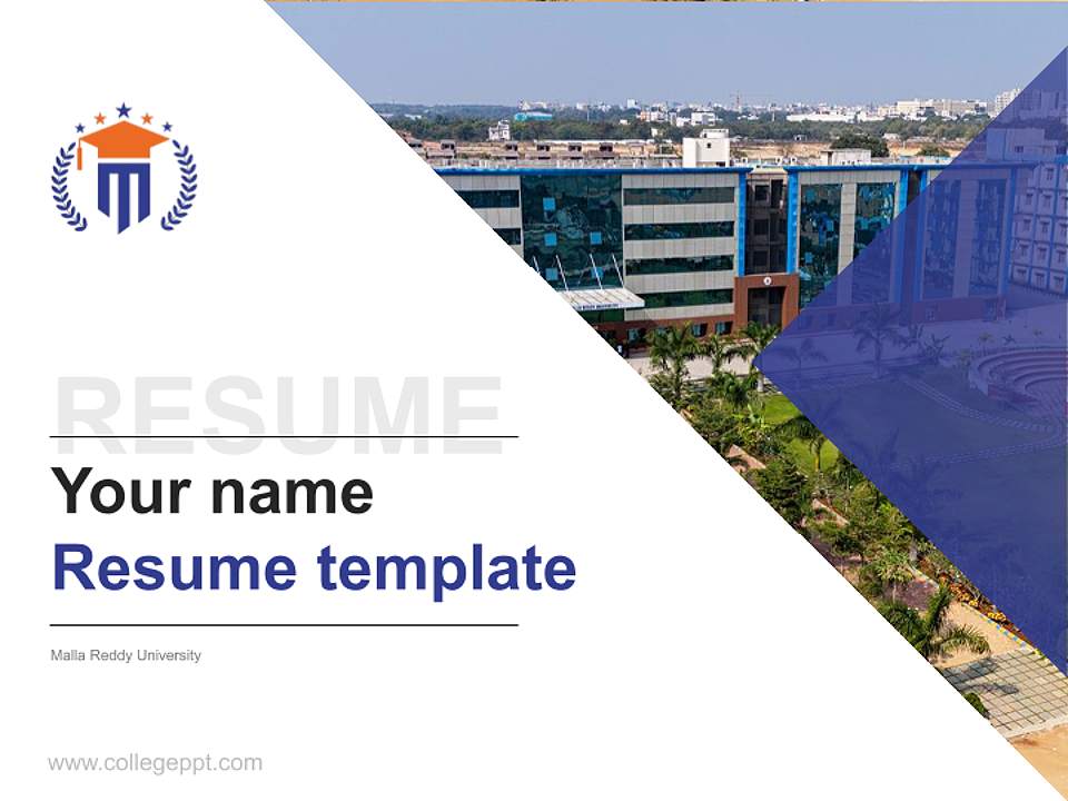 Malla Reddy University Resume PPT Template4:3 ratio PPT effect preview image5