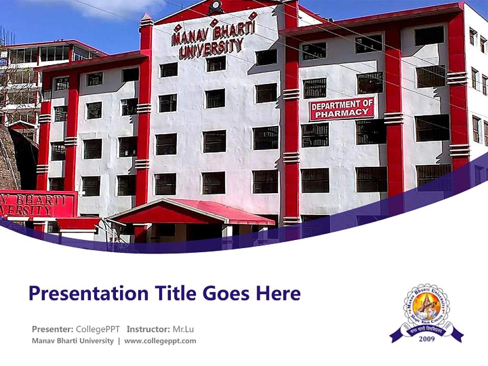 Manav Bharti University Course/Courseware Creation PPT Template4:3 ratio PPT effect preview image5