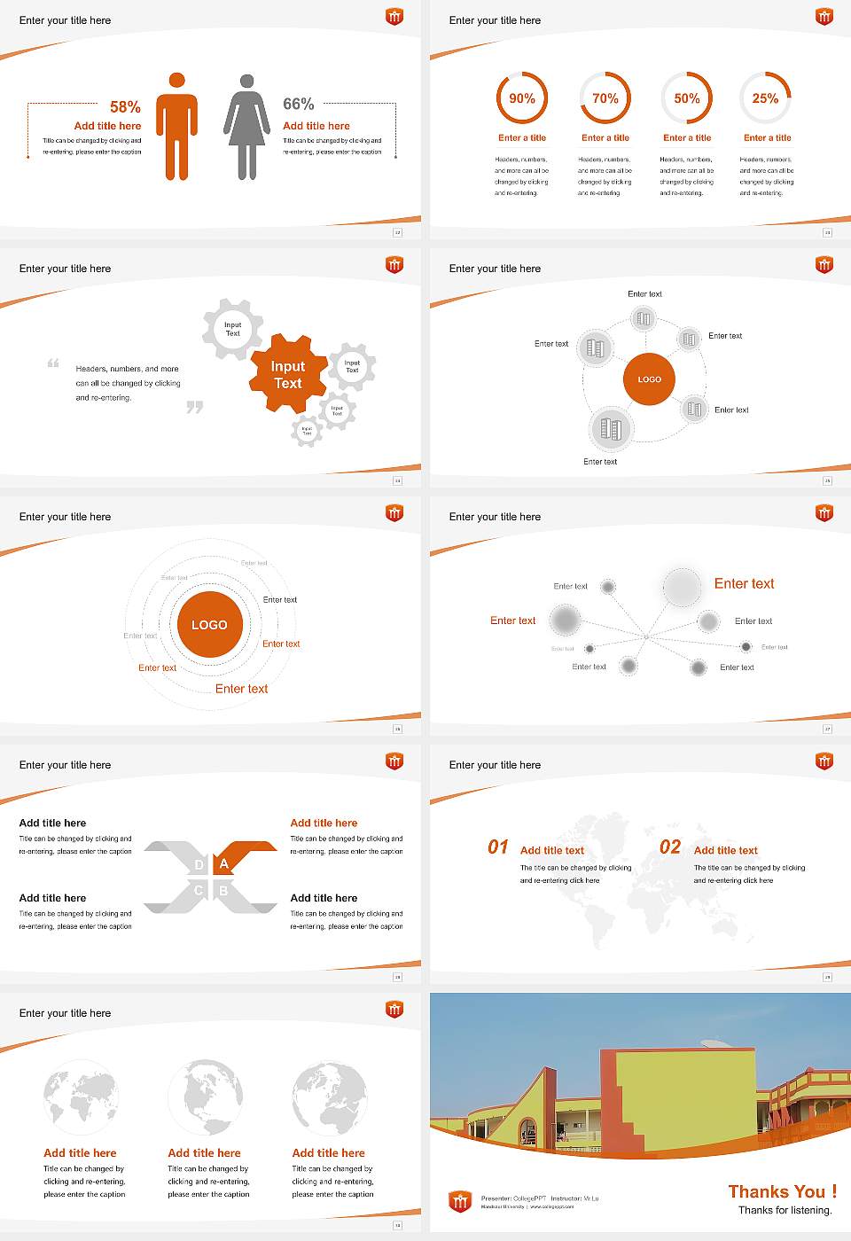 Mandsaur University Course/Courseware Creation PPT Template16:9 ratio PPT effect preview image4