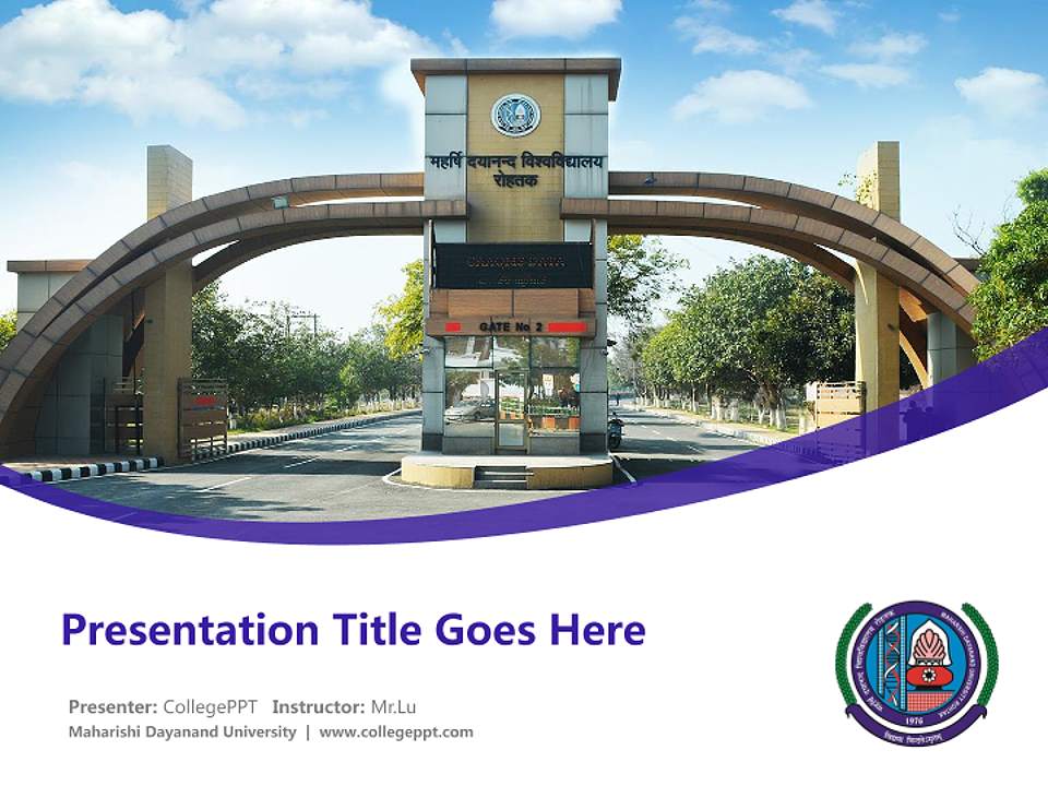 Maharishi Dayanand University Course/Courseware Creation PPT Template4:3 ratio PPT effect preview image5