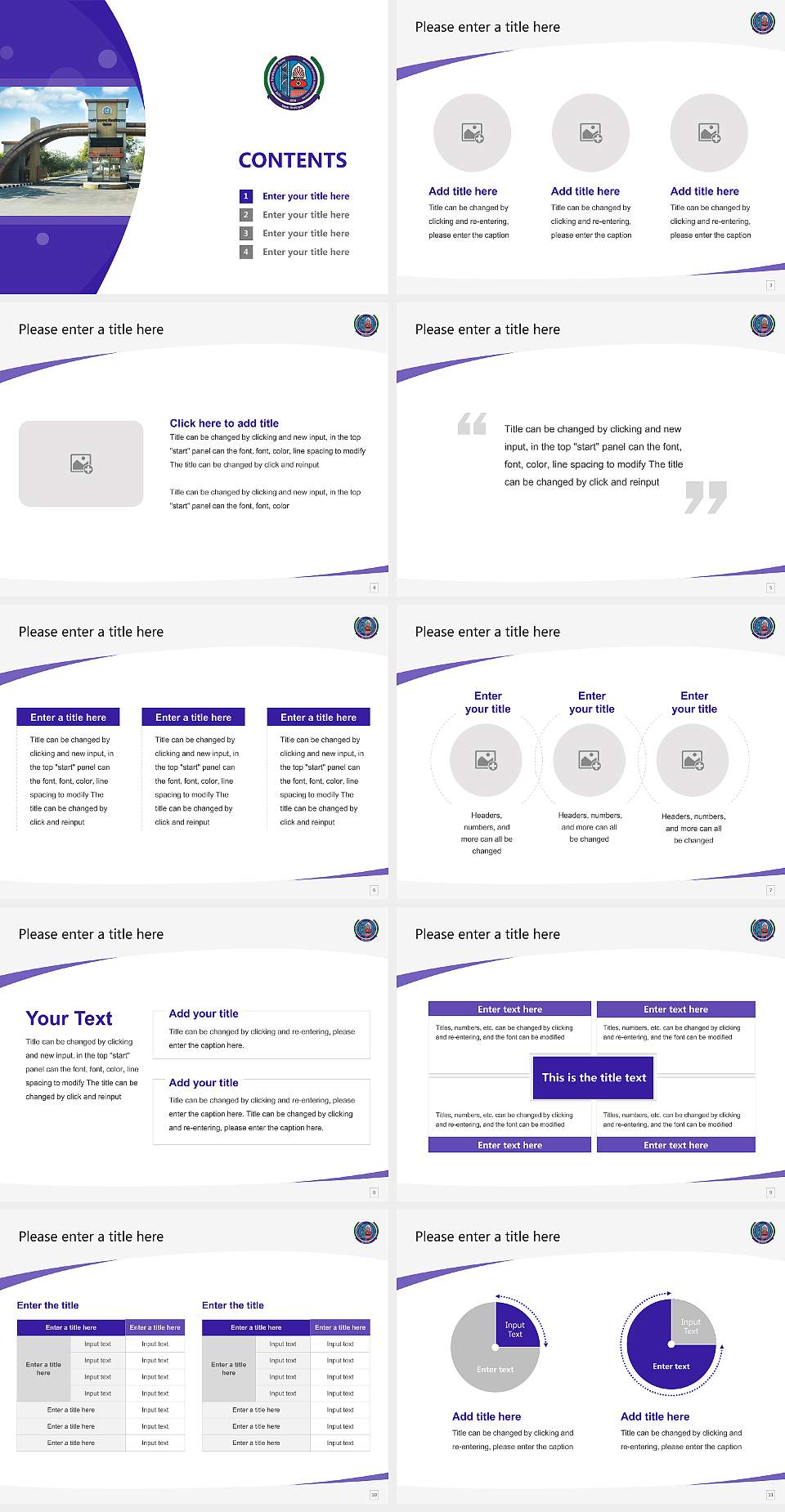 Maharishi Dayanand University Course/Courseware Creation PPT Template4:3 ratio PPT effect preview image2