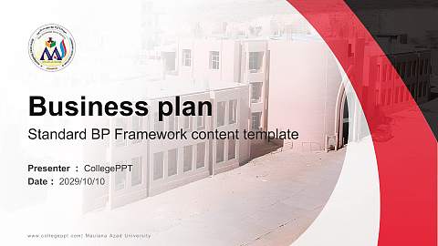 Maulana Azad University Competition/Entrepreneurship Contest PPT Template