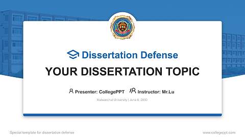 Malwanchal University Graduation Thesis Defense PPT Template