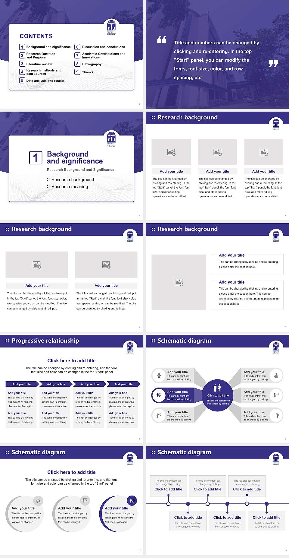 Maharashtra National Law University (Mumbai) Graduation Thesis Defense PPT Template4:3 ratio PPT effect preview image2