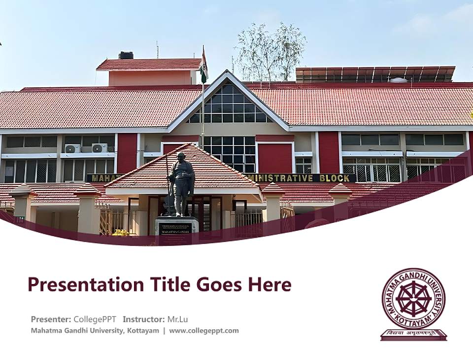 Mahatma Gandhi University, Kottayam Course/Courseware Creation PPT Template4:3 ratio PPT effect preview image5