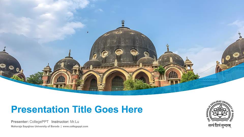 Maharaja Sayajirao University of Baroda Course/Courseware Creation PPT Template16:9 ratio PPT effect preview image