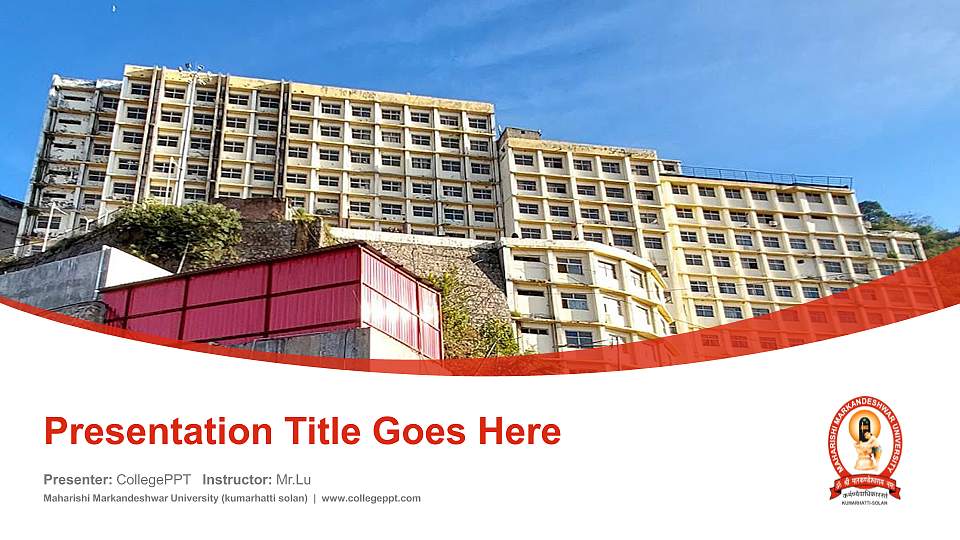Maharishi Markandeshwar University (kumarhatti solan) Course/Courseware Creation PPT Template16:9 ratio PPT effect preview image