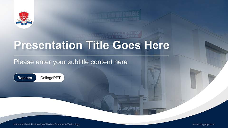 Mahatma Gandhi University of Medical Sciences & Technology Lecture Sharing and Networking Event PPT Template16:9 ratio PPT effect preview image