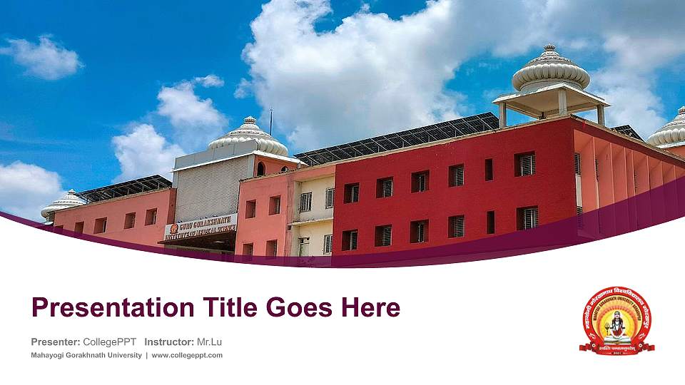Mahayogi Gorakhnath University Course/Courseware Creation PPT Template16:9 ratio PPT effect preview image