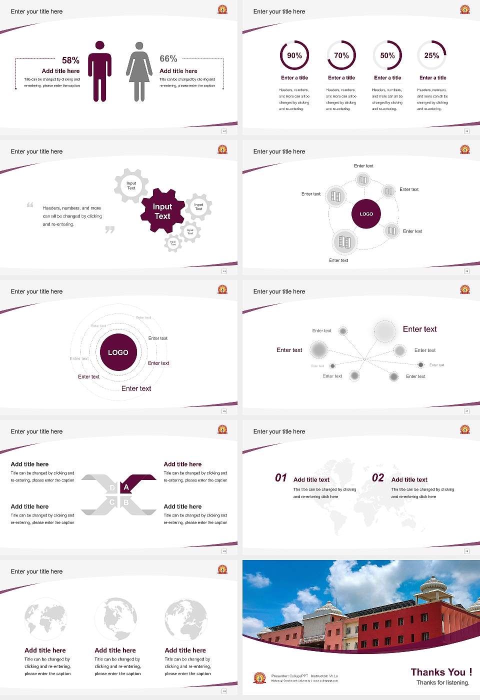 Mahayogi Gorakhnath University Course/Courseware Creation PPT Template16:9 ratio PPT effect preview image4