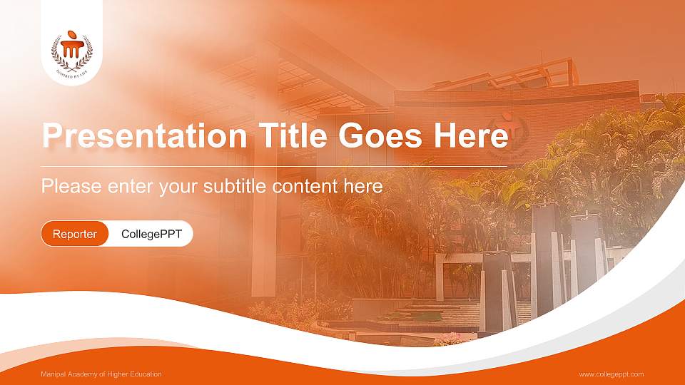 Manipal Academy of Higher Education Lecture Sharing and Networking Event PPT Template16:9 ratio PPT effect preview image