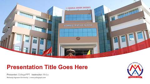 Maharaja Agrasen University Course/Courseware Creation PPT Template