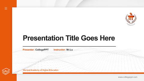 Manipal Academy of Higher Education Thesis Proposal/Graduation Defense PPT Template