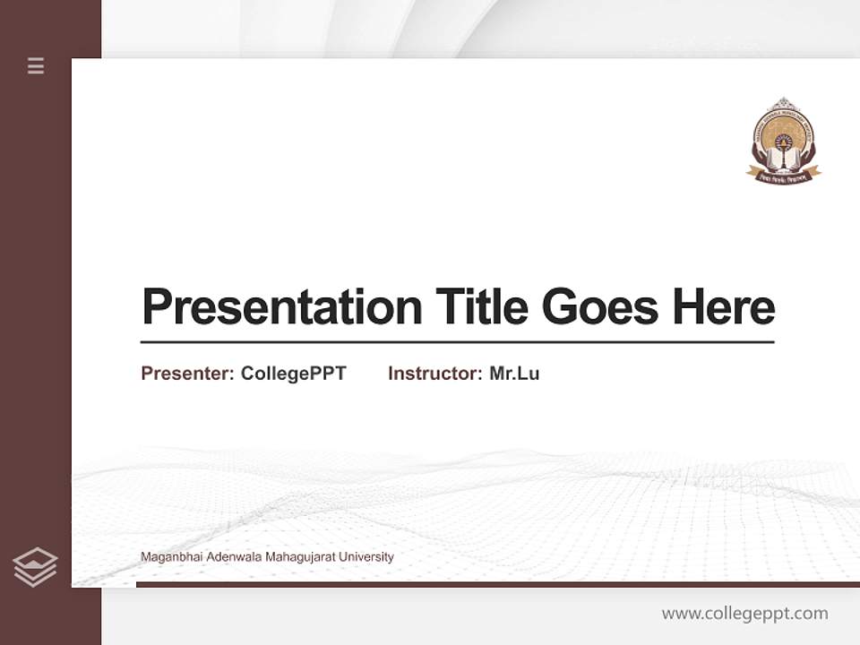 Maganbhai Adenwala Mahagujarat University Thesis Proposal/Graduation Defense PPT Template4:3 ratio PPT effect preview image5