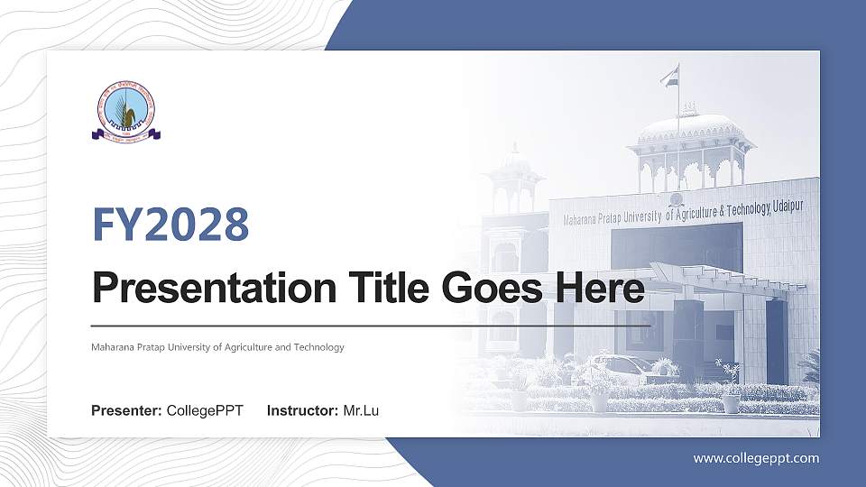 Maharana Pratap University of Agriculture and Technology Academic Presentation/Research Findings Report PPT Template16:9 ratio PPT effect preview image