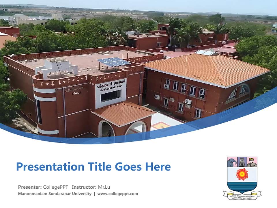 Manonmaniam Sundaranar University Course/Courseware Creation PPT Template4:3 ratio PPT effect preview image5